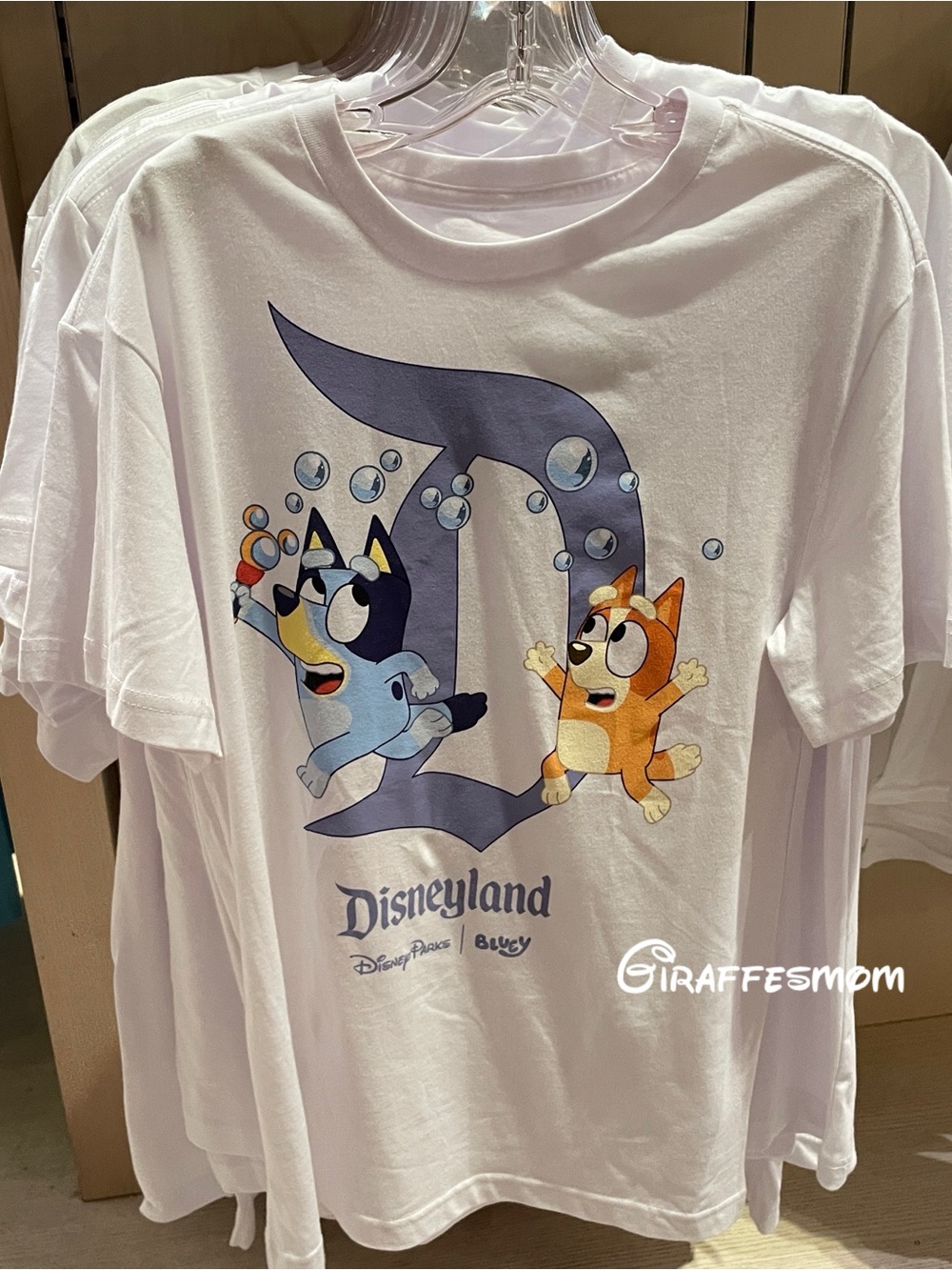 Disneyland Bluey & Bingo White Graphic Adult T-Shirt